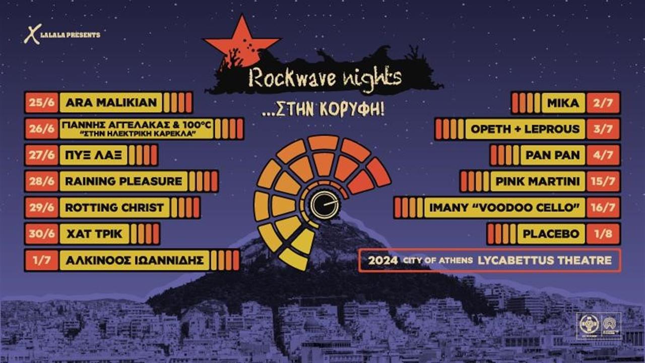 Έρχονται τα Rockwave Nights... στην Κορυφή του Λυκαβηττού