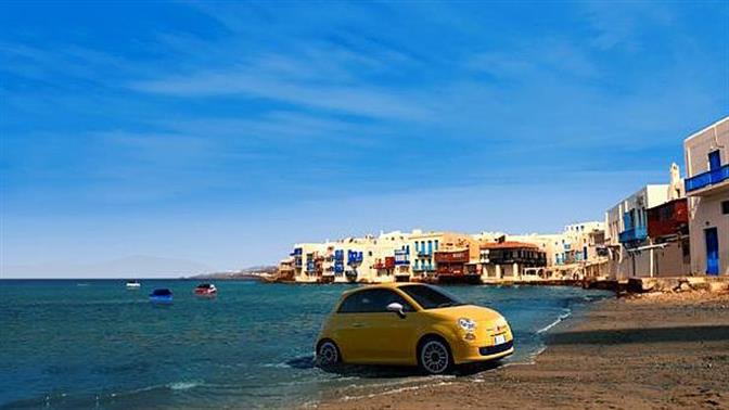 Fiat 500: Βόλτες στην κοσμοπολίτικη Μύκονο